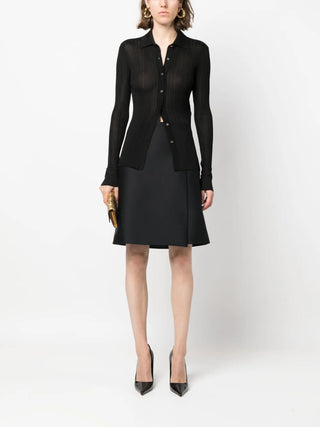Tom Ford Womens Button Down Blouse In Black