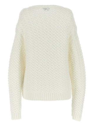 Tom Ford Womens Virgin Wool Ivory Knit Detailed Sweater