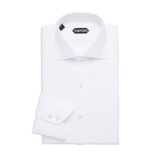 Tom Ford Men’s White 100% Cotton Button Down Dress Shirt
