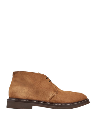 Brunello Cucinelli Mens Brown Suede Ankle Boots