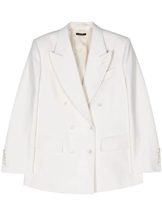 Tom Ford Womens Double Breasted Jacket In White