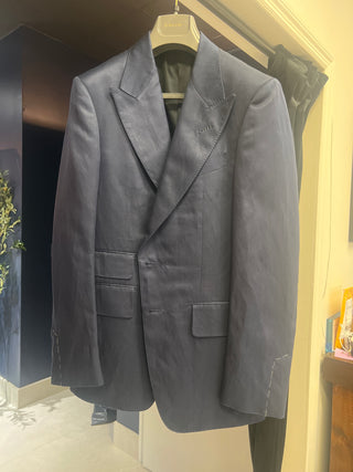 Tom Ford Mens Navy 62% Silk & 38% Linen Shelton Jacket