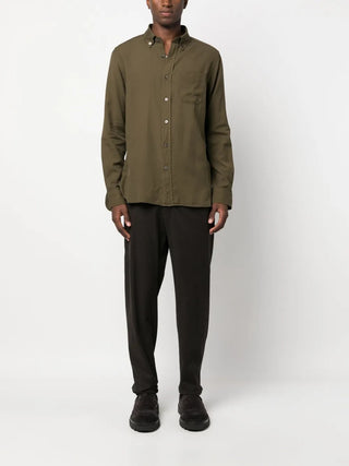 Tom Ford Mens Long Sleeve Buttoned Shirt in Green