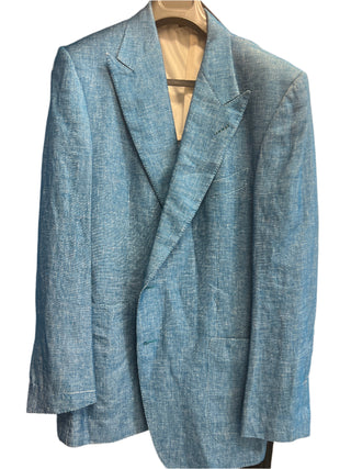 Tom Ford Men’s Turquoise 60% Linen & 40% Silk Fit A Jacket