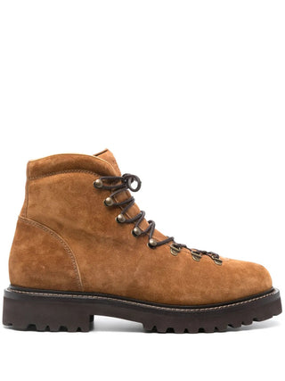 Brunello Cucinelli Mens Ankle Suede Boots in Tan Brown
