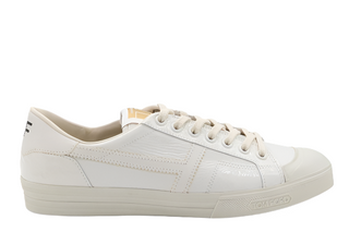 Tom Ford Mens White Leather Low Top Sneakers