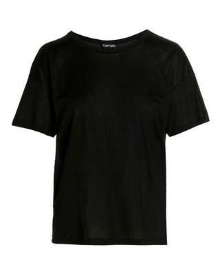 Tom Ford Womens Silk Black T-Shirt