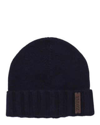 Zegna Mens Cashmere Beanie In Navy