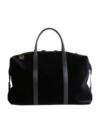 Tom Ford Mens Black Croc Embossed Travel Bag