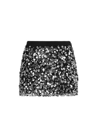 Tom Ford Womens Sequin Embellished Mini Skirt In Silver