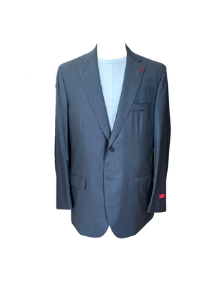 Isaia Mens Grey Wool Suit