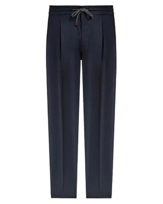 Brunello Cuinelli Mens Drawstring Fastening Wool Track Pants In Blue