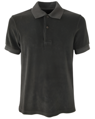 Tom Ford Mens Terry Cloth Dark Grey Polo