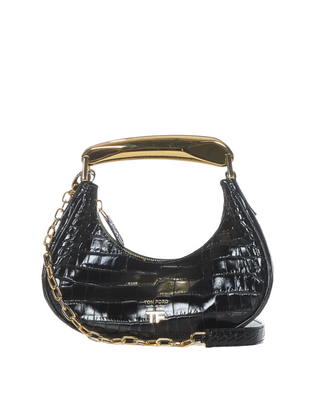 Tom Ford Womens Mini Hobo Bag In Black