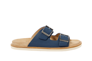 Brunello Cucinelli Mens Urban Leather Sandals In Blue