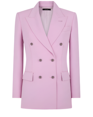 Tom Ford Womens Wool/Sik Blend Wallis Double Breasted Jacket In Lilac
