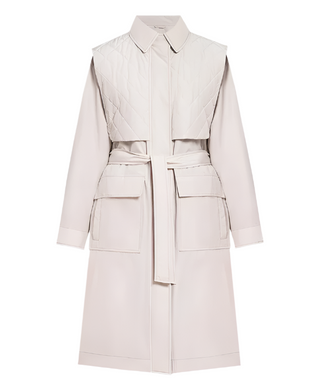 Brunello Cucinelli Women's Quilted Shell Trench Coat In Snow