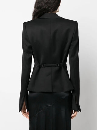 Tom Ford Womens Black Virgin Wool Blazer