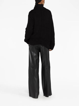 Tom Ford Womens Roll Neck Knitted Wool Sweater In Black