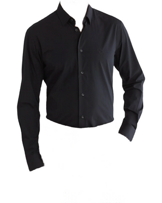 Cavalli Class Mens Slim Fit Black Dress Shirt