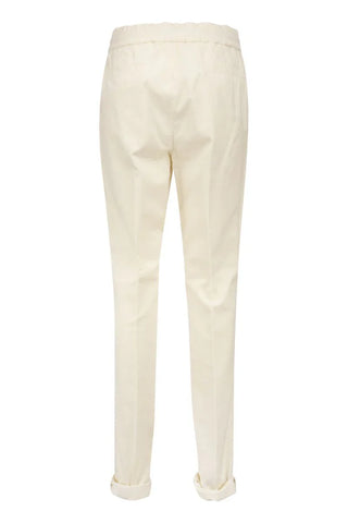 Brunello Cucinelli Mens Drawstring Trousers in Ivory