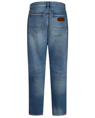 Tom Ford Mens Tapered Distressed Denim Blue Jeans