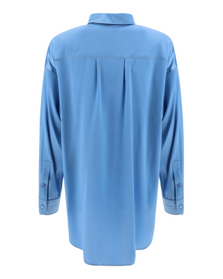 Tom Ford Womens Blue Silk Dress Shirt