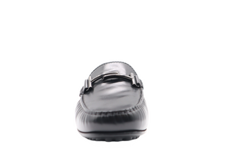 Tods Mens Black Leather Buckle Gommino Driver Shoe