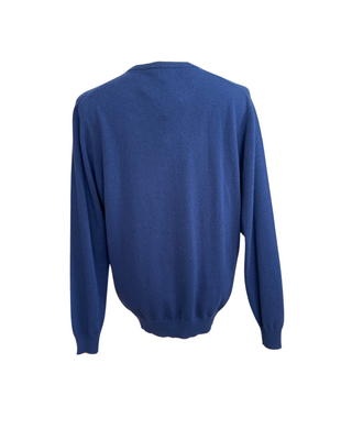 ETRO Mens New 100% Cashmere V-Neck Long Sleeved Sweater