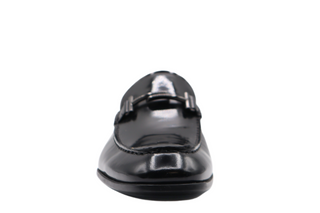 Tods Mens Black Shiny Leather Buckle Gomma Loafer Shoe