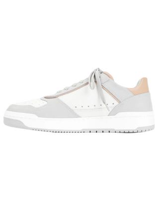Brunello Cucinelli Mens White Grey  Perforated Sneakers