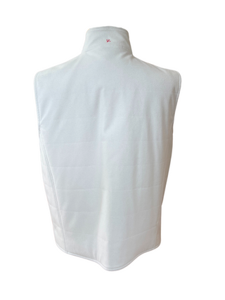 Isaia Mens White Wool Cashmere Zipper Vest Jacket