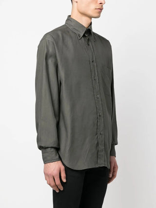Tom Ford Mens Collared Shirt In Green