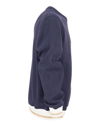 Brunello Cucinelli Mens Graphic Navy Sweater