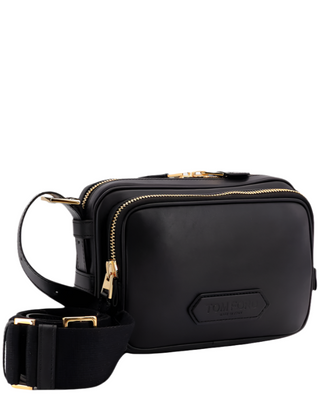 Tom Ford Mens Logo Patch Shoulder Bag in Black