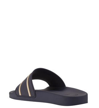 Brunello Cucinelli Mens Striped Rubber Navy Sandals
