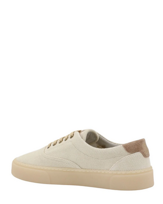 Brunello Cucinelli Mens Sand Color Branded Lace-Up Sneakers