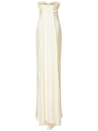 Tom Ford Womens Silk Maroccaine Strapless Column Gown