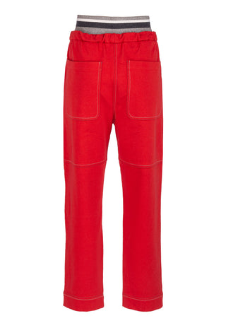 Brunello Cucinelli Womens Red Jogger Pant