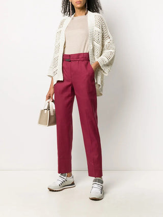 Brunello Cucinelli Womens Red Pant