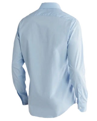 Cavalli Class by Roberto Cavalli Mens Comfort Fit Light Blue Dress Shirt W Logo Design