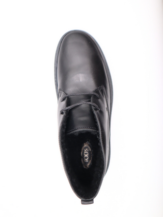 Tods Mens Black Leather Gommino Ankle Boot Shoe