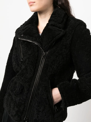 Tom Ford Womens Black Sherpa Jacket