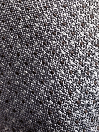 Brunello Cucinelli Silver and Dark Grey Mini Square Pattern Men's Tie