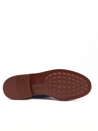 Tods Mens Light Blue Suede Lace Up Ankle Boots with Brown Sole