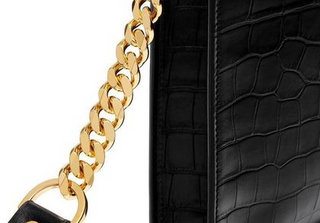 Tom Ford Mens Croc Black Laptop Case
