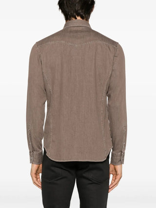 Tom Ford Mens Button Down in Burgundy