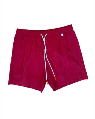 Isaia New Mens Solid Red Swim Trunk