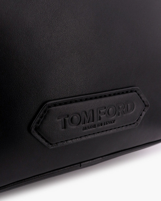 Tom Ford Mens Logo Patch Shoulder Bag in Black