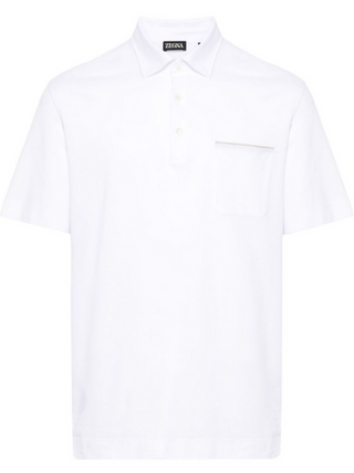 Zegna Mens Polo Shirt In White